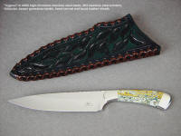 Fine Professional Chef's, working, Using, utility knife: gemstone, stainless steel: Cygnus