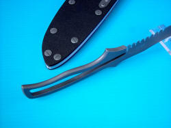 "Viper" skeletonized knife has a very lightweight handle, good balance and low profile and weight